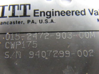 Dia-Flo 015-2472-903-00M 1-1/2" Weir Diaphragm Valve Cast Steel Socket Weld