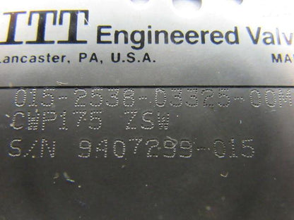 Dia-Flo 015-2538-03325-00M 1-1/2" Weir Diaphragm Valve Polypropylene Lined