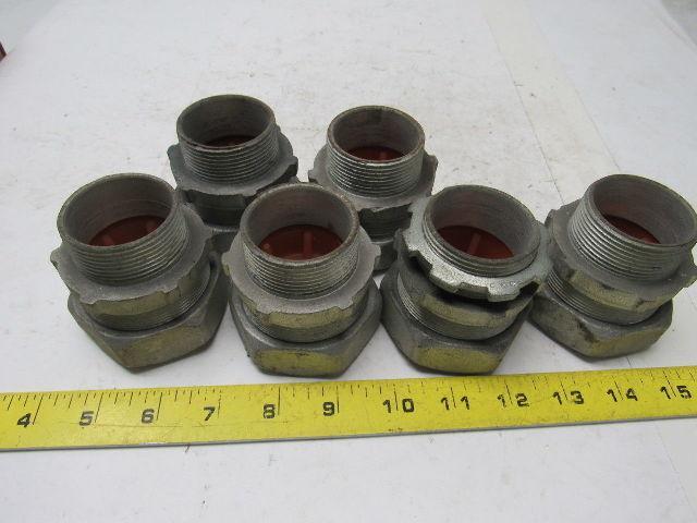 EFCOR HUBBEL 1187 1-1/2" Liquidtight Conduit Connector Lot/6