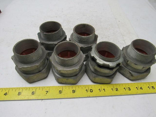 EFCOR HUBBEL 1187 1-1/2" Liquidtight Conduit Connector Lot/6