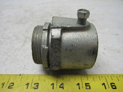 O-Z/Gedney 28-125 1-1/4" Conduit Hub Zinc Plated Cast Malleable Iron Rigid/Imc