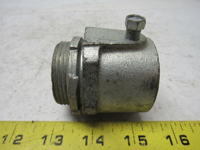 O-Z/Gedney 28-125 1-1/4" Conduit Hub Zinc Plated Cast Malleable Iron Rigid/Imc