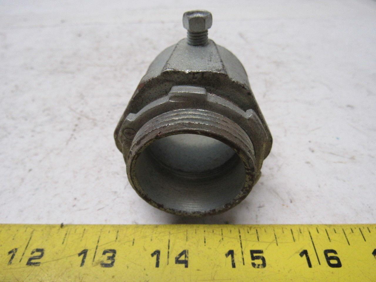 O-Z/Gedney 28-125 1-1/4" Conduit Hub Zinc Plated Cast Malleable Iron Rigid/Imc