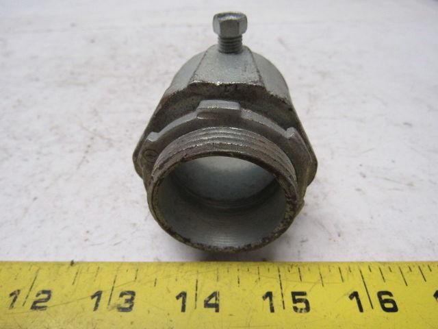 O-Z/Gedney 28-125 1-1/4" Conduit Hub Zinc Plated Cast Malleable Iron Rigid/Imc