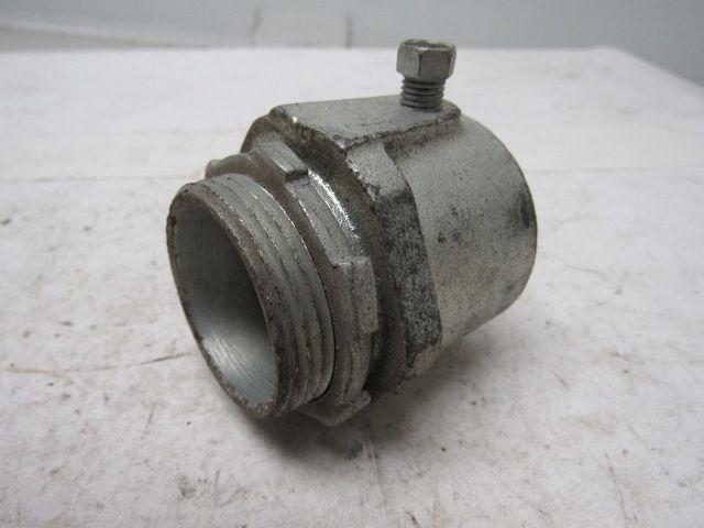 O-Z/Gedney 28-125 1-1/4" Conduit Hub Zinc Plated Cast Malleable Iron Rigid/Imc