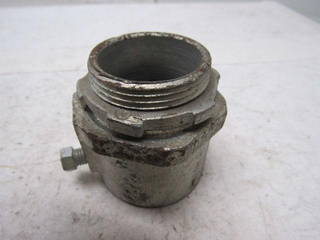 O-Z/Gedney 28-125 1-1/4" Conduit Hub Zinc Plated Cast Malleable Iron Rigid/Imc