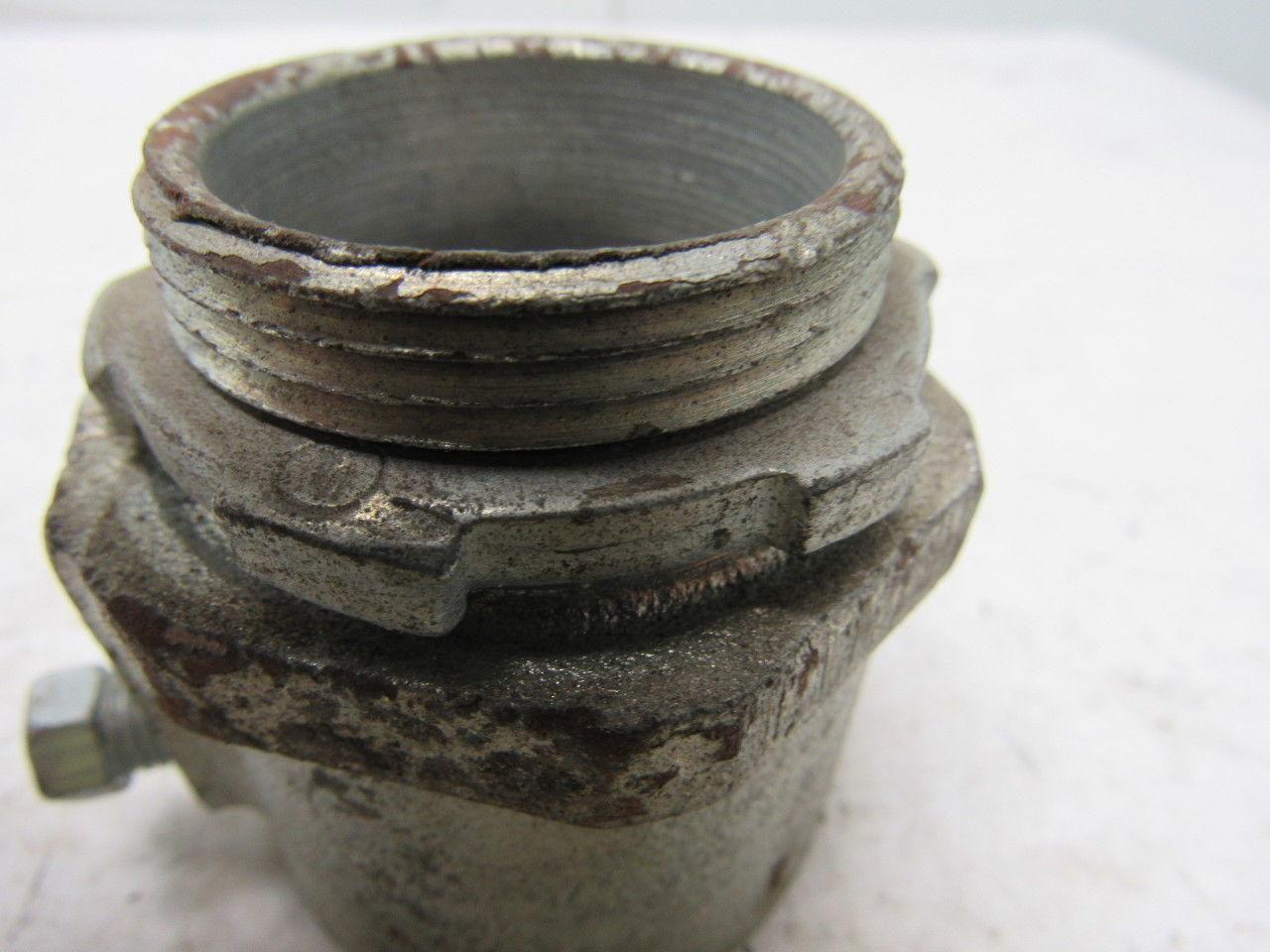 O-Z/Gedney 28-125 1-1/4" Conduit Hub Zinc Plated Cast Malleable Iron Rigid/Imc