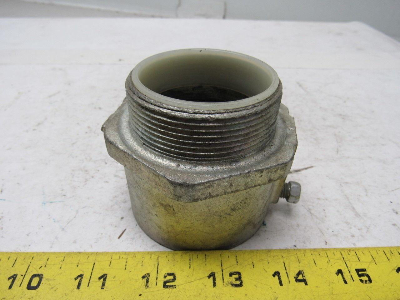 2" Conduit Hub Zinc Plated Cast Malleable Iron Rigid/Imc Nylon Insert  No Nut