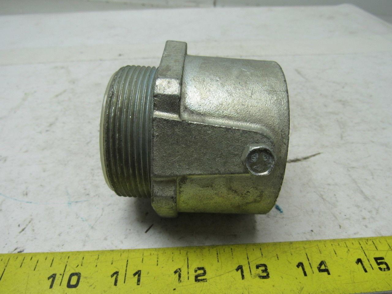 2" Conduit Hub Zinc Plated Cast Malleable Iron Rigid/Imc Nylon Insert  No Nut