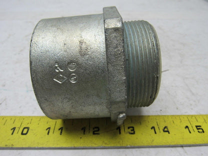 2" Conduit Hub Zinc Plated Cast Malleable Iron Rigid/Imc Nylon Insert  No Nut