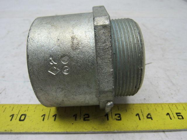 2" Conduit Hub Zinc Plated Cast Malleable Iron Rigid/Imc Nylon Insert  No Nut