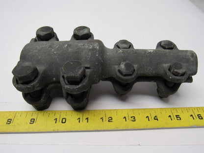 1-1/2" x 7/8"  Straight Bolt Cable Connector Bronze Lug Tap Splice Adapter