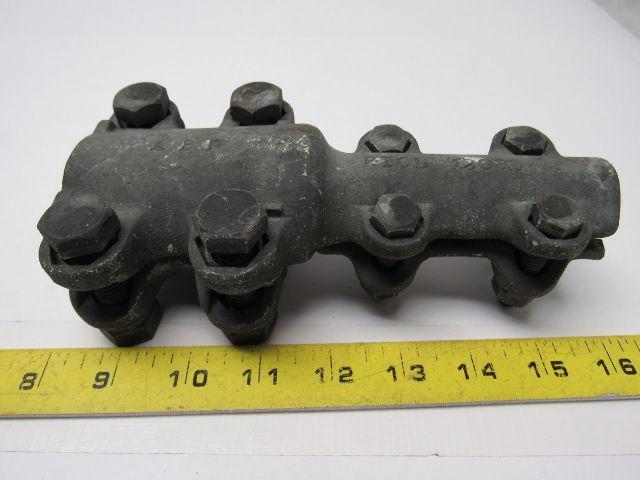 1-1/2" x 7/8"  Straight Bolt Cable Connector Bronze Lug Tap Splice Adapter