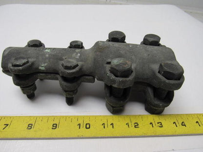 1-1/2" x 7/8"  Straight Bolt Cable Connector Bronze Lug Tap Splice Adapter