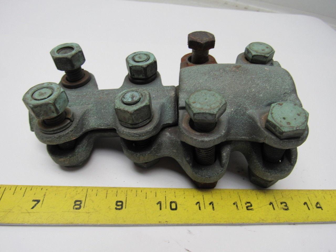 1-7/8" x 1"  Straight Bolt Cable Connector Bronze Lug Tap Splice Adapter