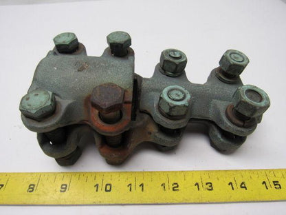 1-7/8" x 1"  Straight Bolt Cable Connector Bronze Lug Tap Splice Adapter