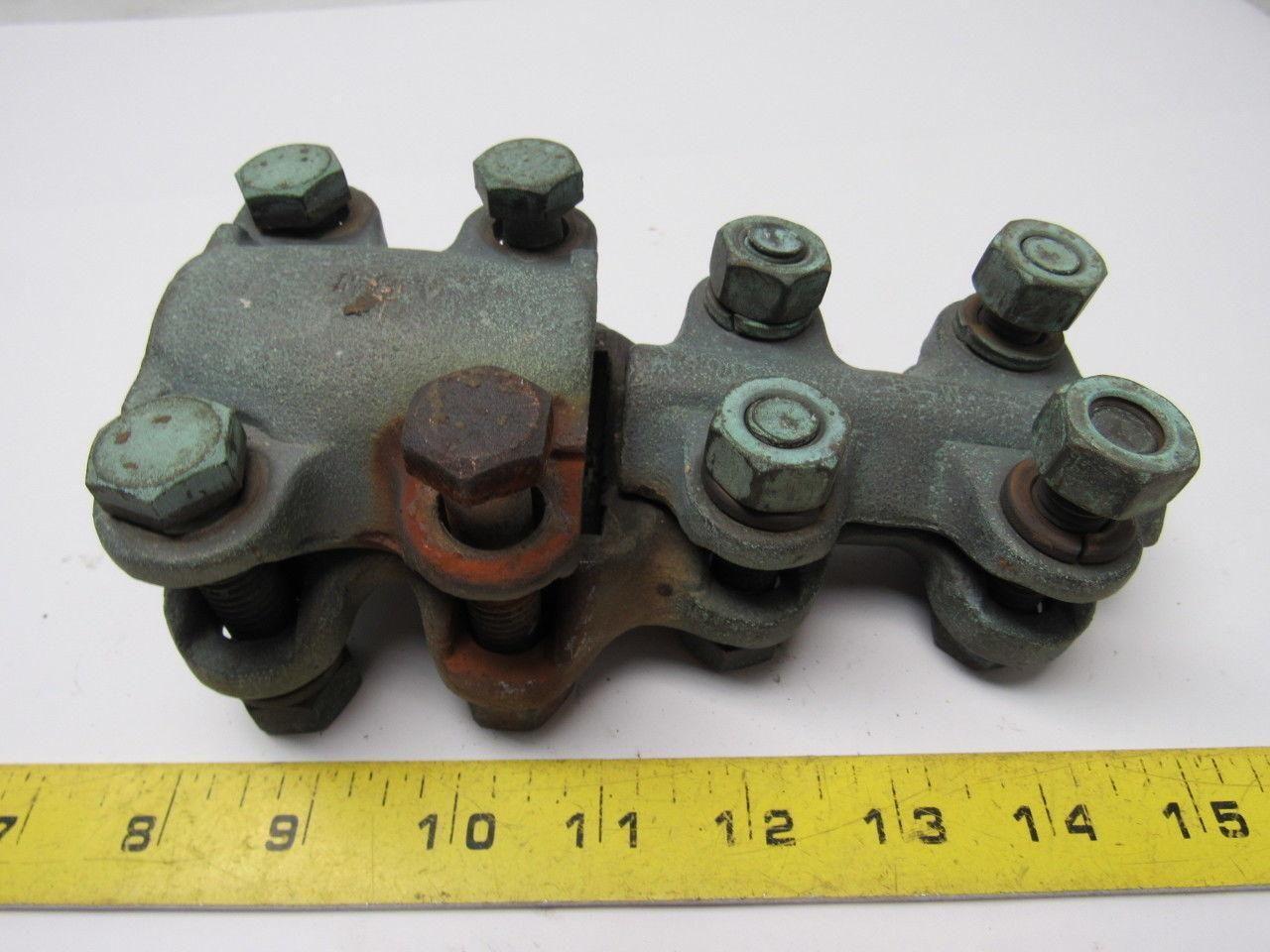 1-7/8" x 1"  Straight Bolt Cable Connector Bronze Lug Tap Splice Adapter