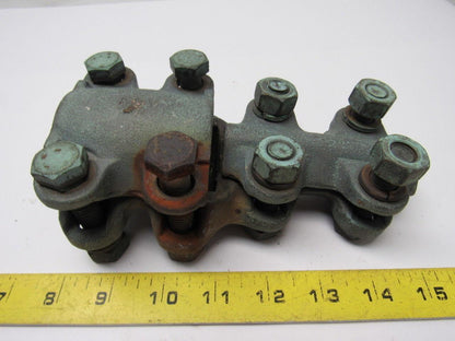 1-7/8" x 1"  Straight Bolt Cable Connector Bronze Lug Tap Splice Adapter