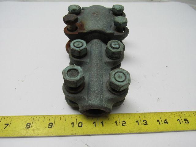 1-7/8" x 1"  Straight Bolt Cable Connector Bronze Lug Tap Splice Adapter