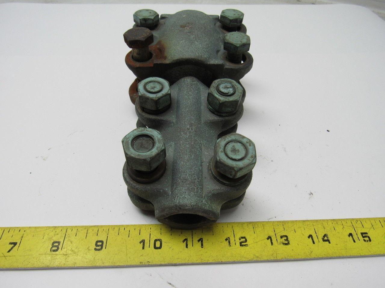 1-7/8" x 1"  Straight Bolt Cable Connector Bronze Lug Tap Splice Adapter