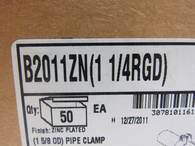 Cooper B-Line B2011ZN 1-1/4 rigid pipe clamp (1-5/8 ID.) Strut mount Lot of 50