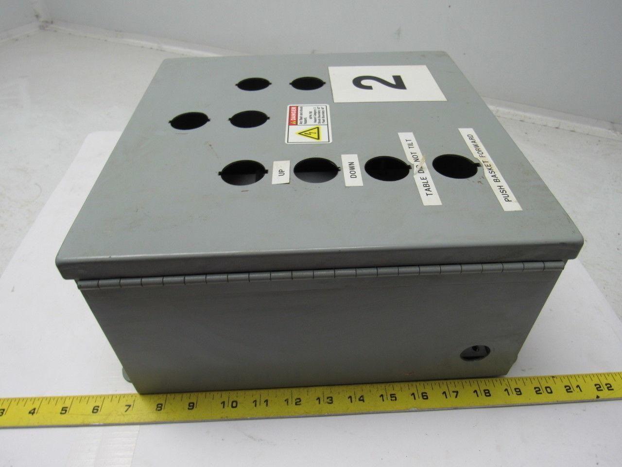 Cooper B-Line 12126-12CHC Continuous Hinge JIC Enclosure w/Back Plate 12x12x6