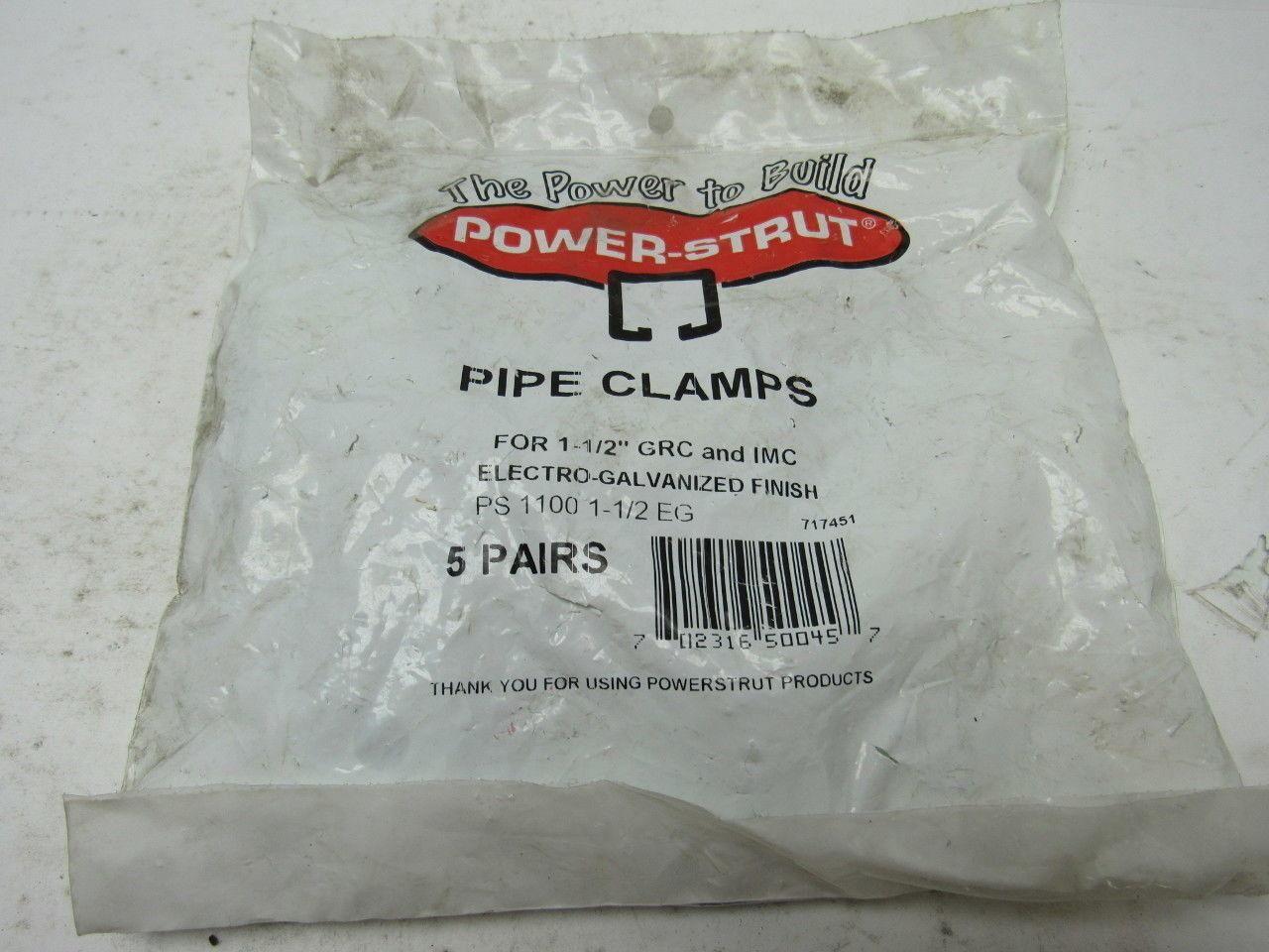 Power Strut PS 1100 1-1/2 EG Strut Mount Pipe/Conduit Clamp lot 25