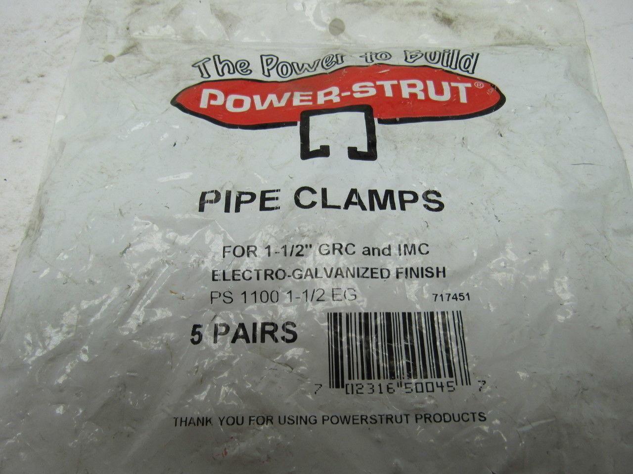 Power Strut PS 1100 1-1/2 EG Strut Mount Pipe/Conduit Clamp lot 25