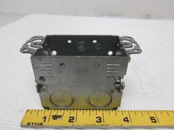 Steel 3" x 2" Single Gang Switch Recepticle Box (7) 1/2" K/O Lot of 12