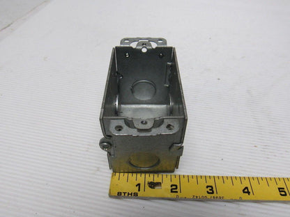 Steel 3" x 2" Single Gang Switch Recepticle Box (7) 1/2" K/O Lot of 12