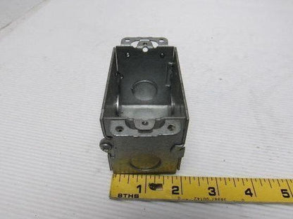 Steel 3" x 2" Single Gang Switch Recepticle Box (7) 1/2" K/O Lot of 12