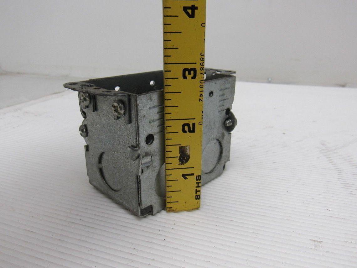 Steel 3" x 2" Single Gang Switch Recepticle Box (7) 1/2" K/O Lot of 12