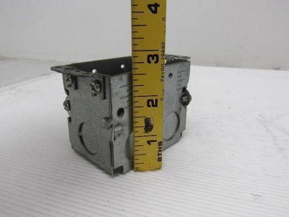 Steel 3" x 2" Single Gang Switch Recepticle Box (7) 1/2" K/O Lot of 12