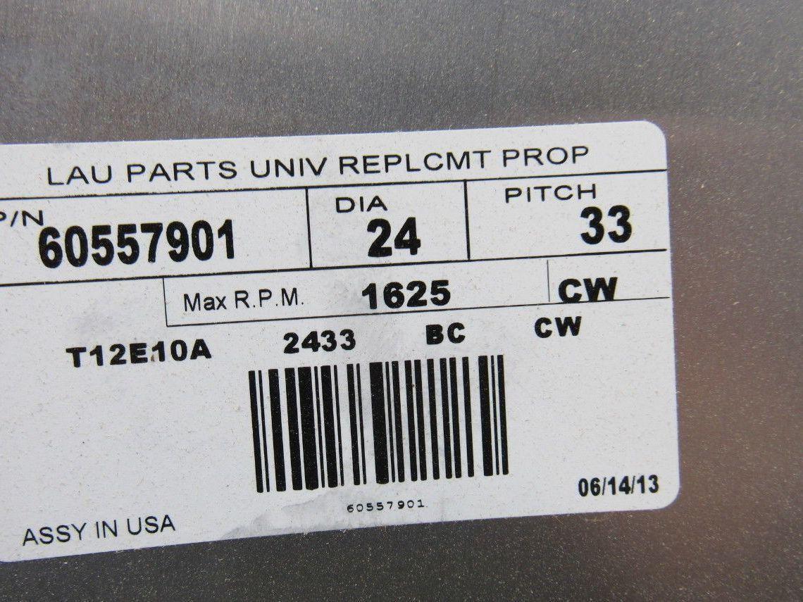 LAU IND. 6133360001 24" Dia.-33 Pitch-CW 3 Blade Replacement Propeller 1/2" bore