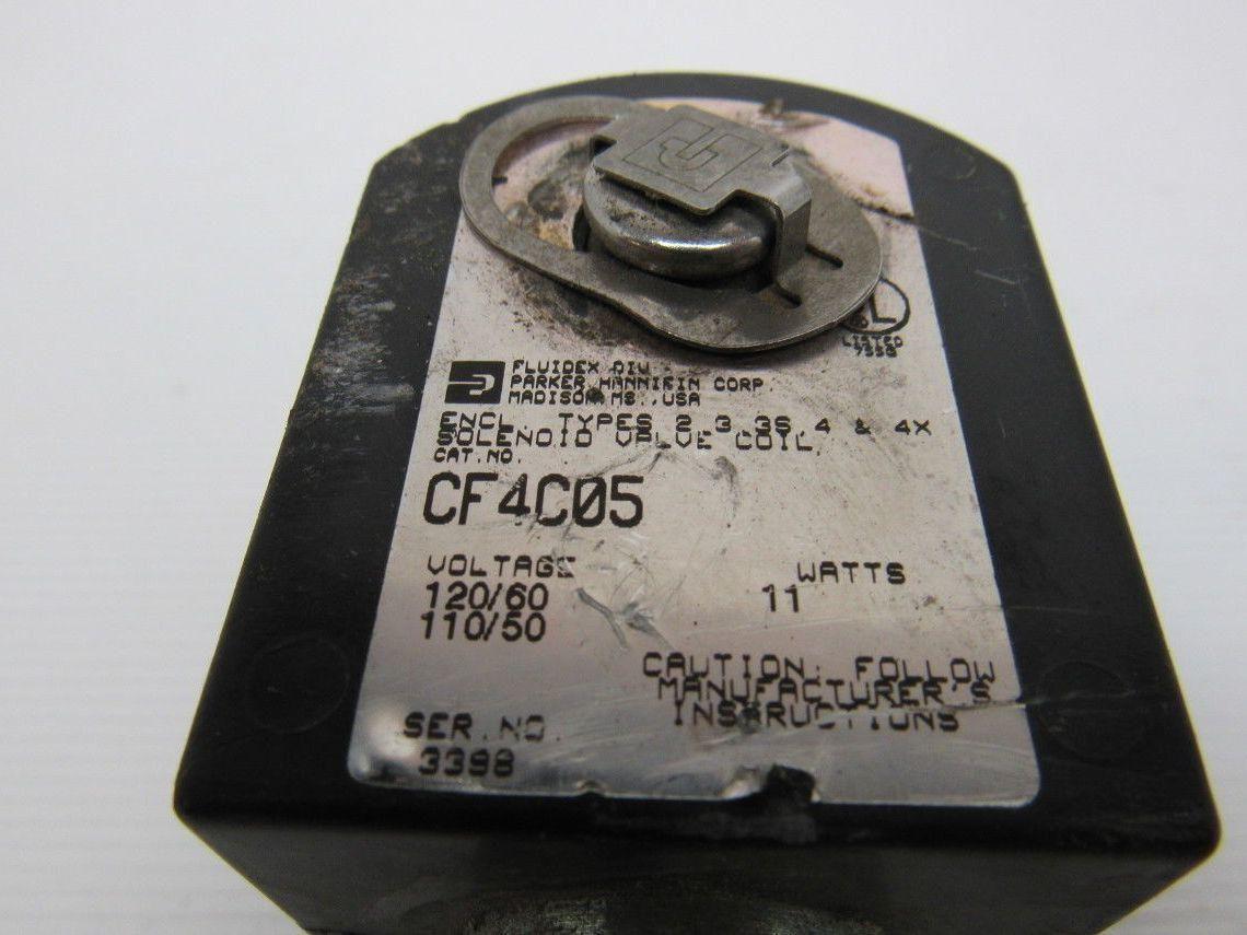 Parker CF4C05 Solenoid Valve Coil & Valve 3/4" Ports