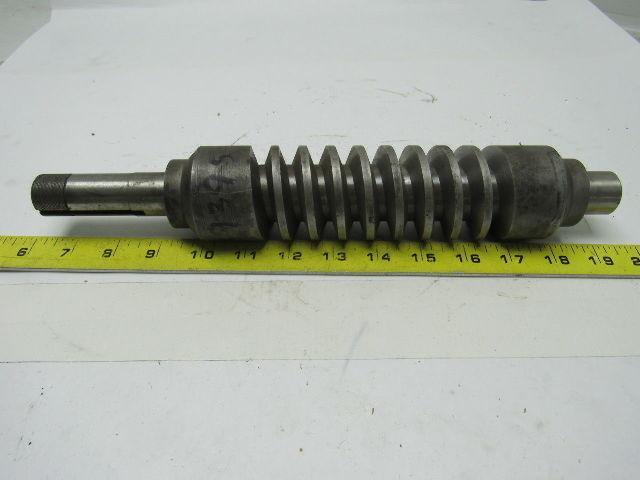 1X-1247 PG Stock Coal Feeder Worm Gear Shaft 1" Dia. 13-1/4" OAL  2.173" OD