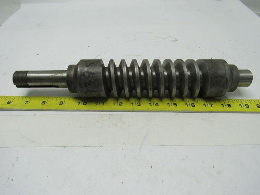 1X-1247 PG Stock Coal Feeder Worm Gear Shaft 1" Dia. 13-1/4" OAL  2.173" OD