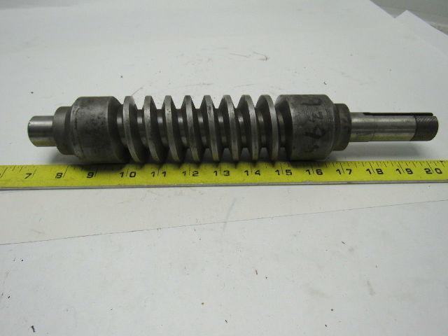 1X-1247 PG Stock Coal Feeder Worm Gear Shaft 1" Dia. 13-1/4" OAL  2.173" OD
