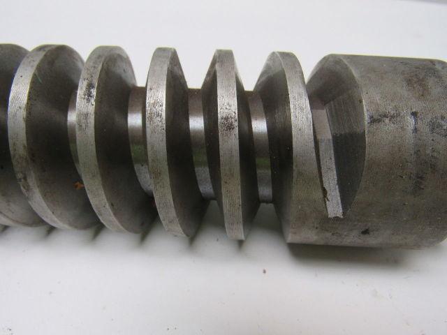 1X-1247 PG Stock Coal Feeder Worm Gear Shaft 1" Dia. 13-1/4" OAL  2.173" OD