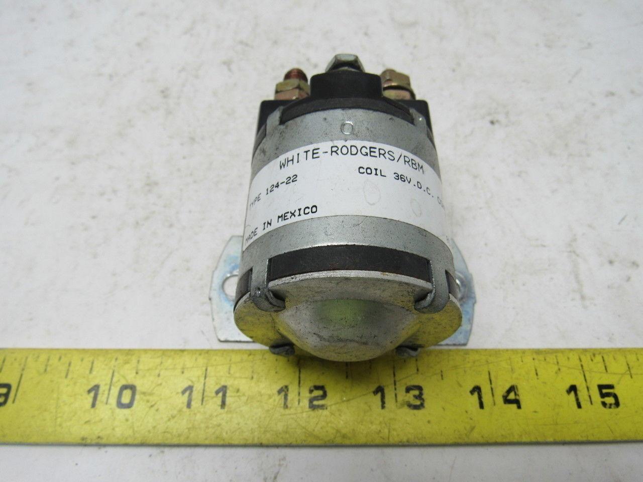 White Rodgers 124-22 36VDC Solenoid Relay Continuous Duty