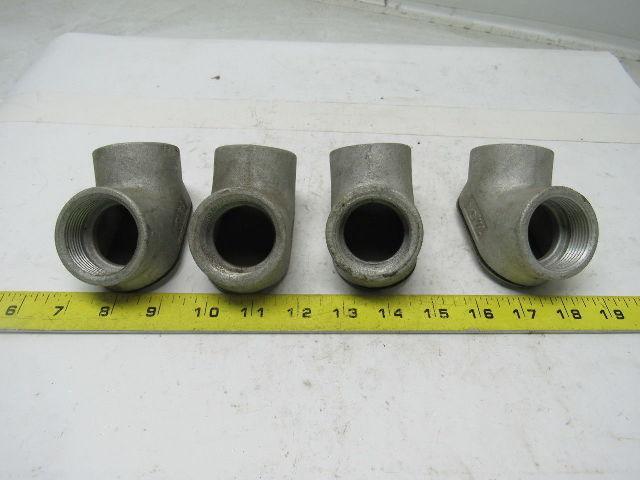 Raco 2655 1-1/4 90 Degree Handy Ells Threaded Conduit Coupling Lot of 4