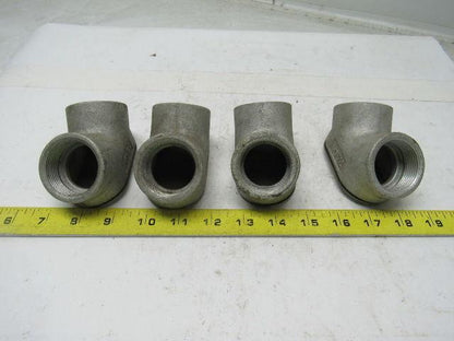 Raco 2655 1-1/4 90 Degree Handy Ells Threaded Conduit Coupling Lot of 4