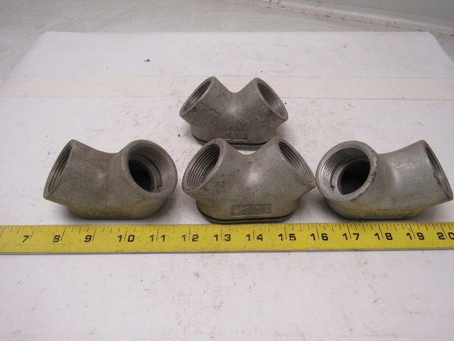 Raco 2655 1-1/4 90 Degree Handy Ells Threaded Conduit Coupling Lot of 4