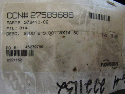 Flowserve 372410-02 Flowserve 3-8 X 14.5" Stud Threaded Both Ends
