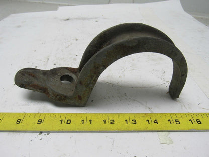 Elcor 3-1/2" Malleable Iron One Hole Conduit Strap Lot of 11