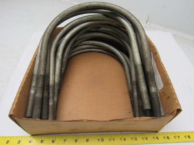 Steel U-Bolt for 8-1/2" Pipe 4" Thread Length-11 Lot 0f 13