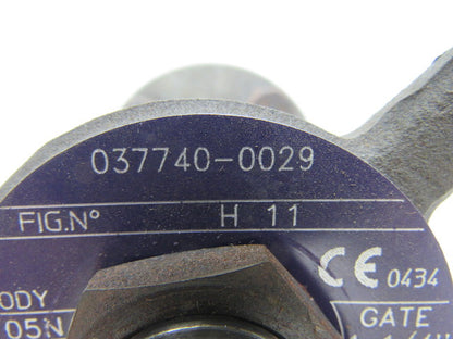 Bonney Forge 037740-0029 H 11 1-1/4"-800 Gate Valve 1975 PSIG @ 100*F