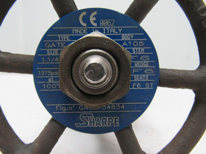 Sharpe 34834 1-1/4"-800Lb Gate Valve 1975 PSI @ 100*F