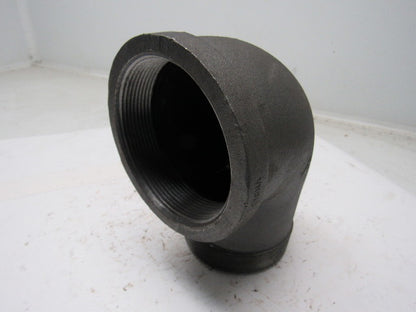 Grainger International 2WU29A 4" Black Steel Street Elbow 90°