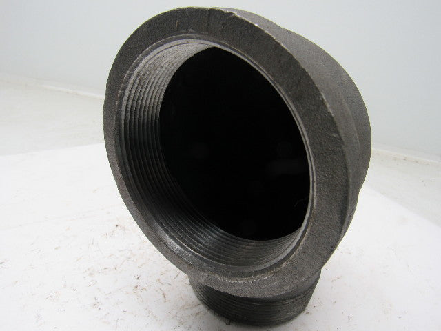 Grainger International 2WU29A 4" Black Steel Street Elbow 90°